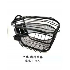 中德圆网带托电动车筐